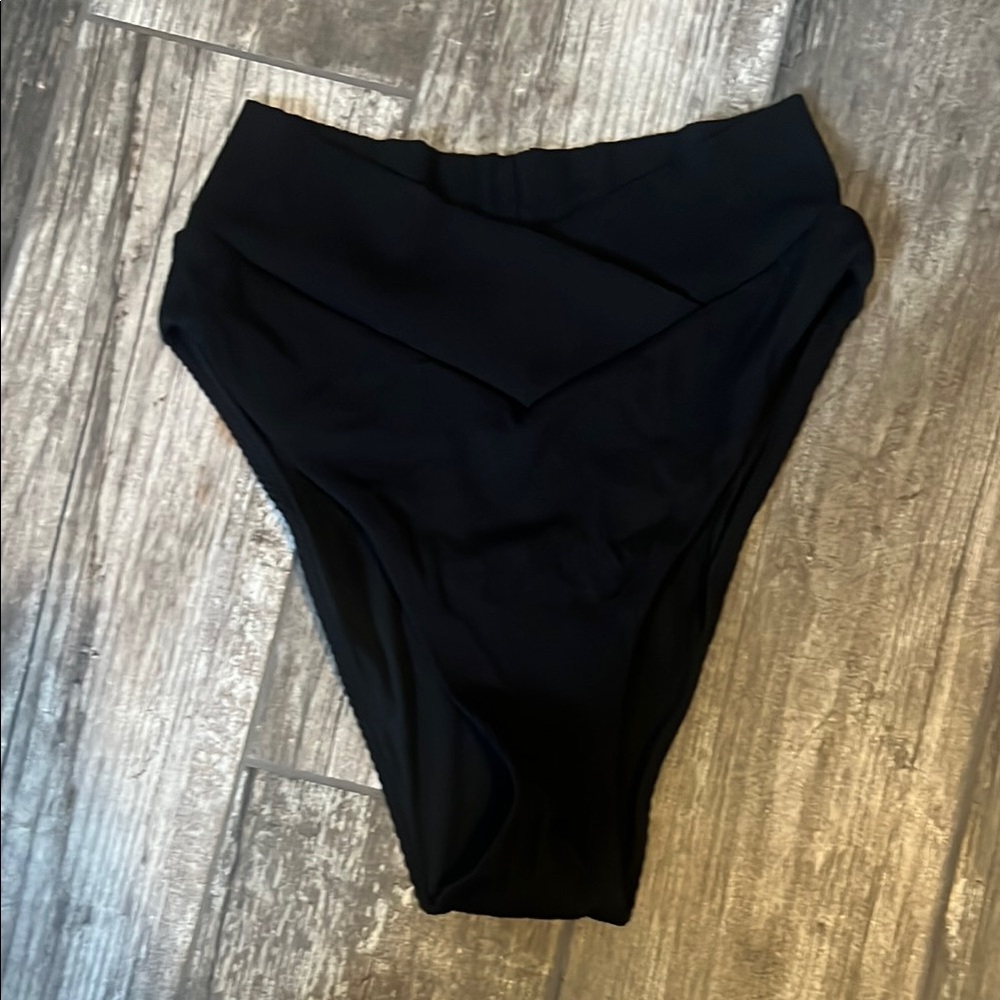 Black aerie high waisted bikini bottoms